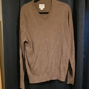 St. John's Bay Men's Brown V-Neck Sweater